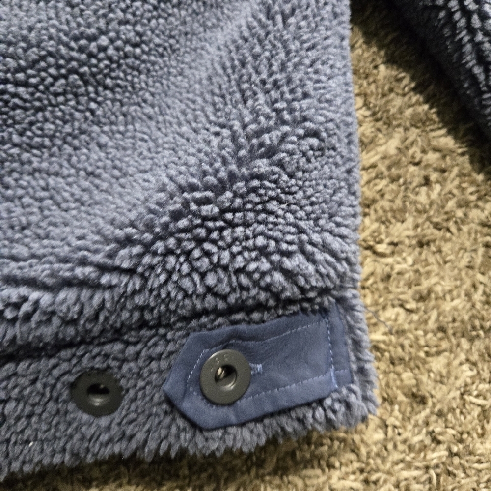 Mens UGG Janson Sherpa Trucker Jacket Size Medium blueish grey Great Condition - Picture 8 of 9